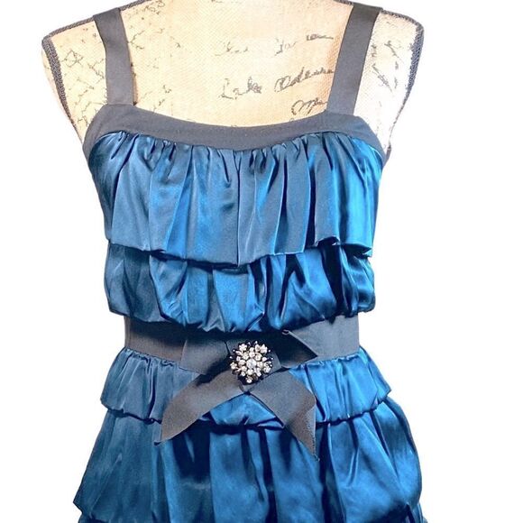 Vintage Lanvin Silk Ruffle Tunic Mini Dress - Picture 4 of 7